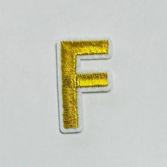 Patch it! | Design 105 | Letter: F | iron-on | 4x2,2 cm | yellow