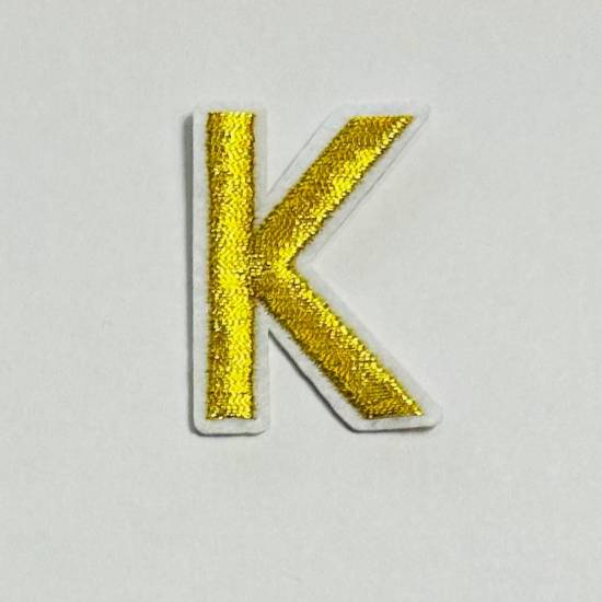 Patch it! | Design 105 | Letter: K | iron-on | 4x3 cm | yellow