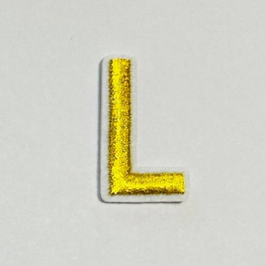 Patch it! | Design 105 | Letter: L | iron-on | 4x2,2 cm | yellow