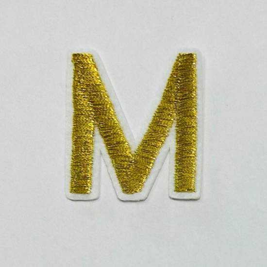 Patch it! | Design 105 | Letter: M | iron-on | 4x3,5 cm | yellow