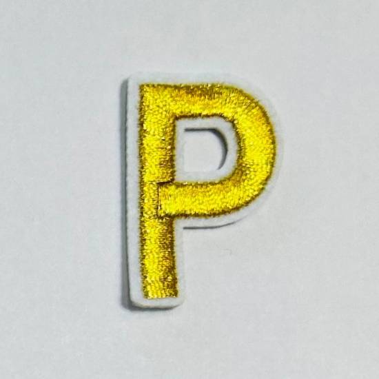 Patch it! | Design 105 | Letter: P | iron-on | 4x2,6 cm | yellow