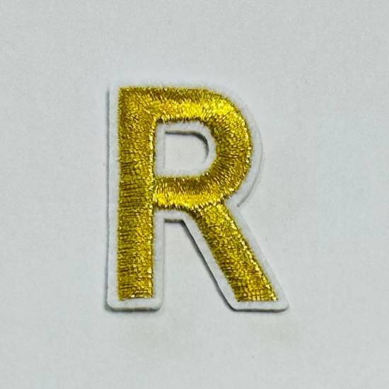 Patch it! | Design 105 | Letter: R | iron-on | 4x3 cm | yellow