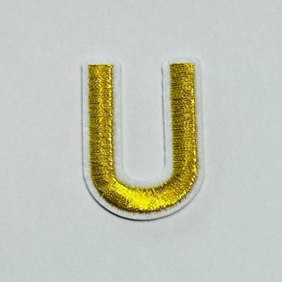 Patch it! | Design 105 | Letter: U | iron-on | 4x3 cm | yellow