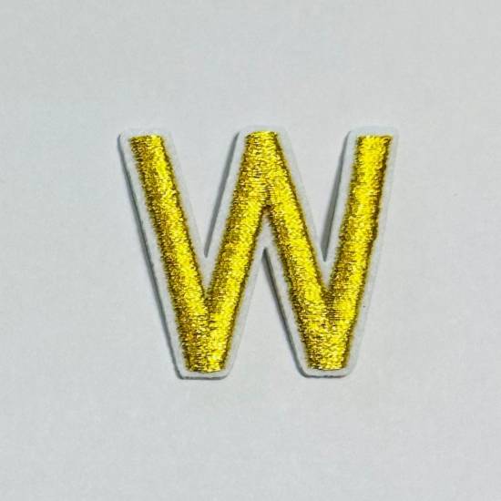 Patch it! | Design 105 | Letter: W | iron-on | 4x4,4 cm | yellow