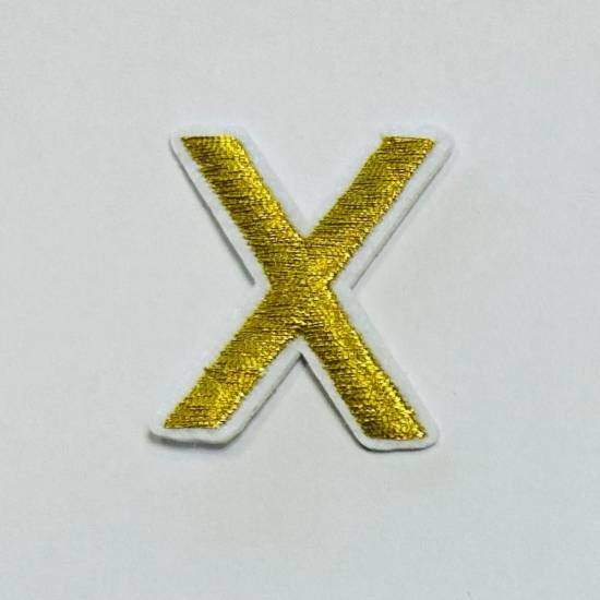 Patch it! | Design 105 | Letter: X | iron-on | 4x3,5 cm | yellow