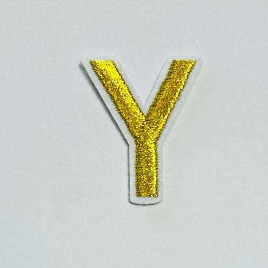 Patch it! | Design 105 | Letter: Y | iron-on | 4x3,2 cm | yellow