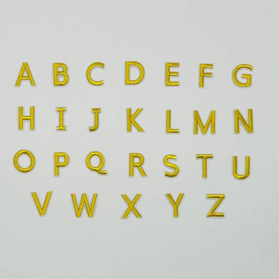 Patch it! | Design 105 | German Alphabet (26 letters) | iron-on | ca. 4x3cm | yellow