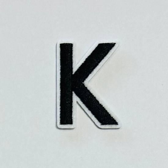 Patch it! | Design 106 | Letter: K | iron-on | 4x3 cm | black