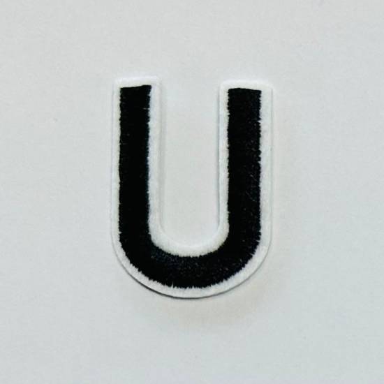 Patch it! | Design 106 | Letter: U | iron-on | 4x3 cm | black