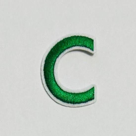 Patch it! | Design 107 | Letter: C | iron-on | 4x3 cm | green