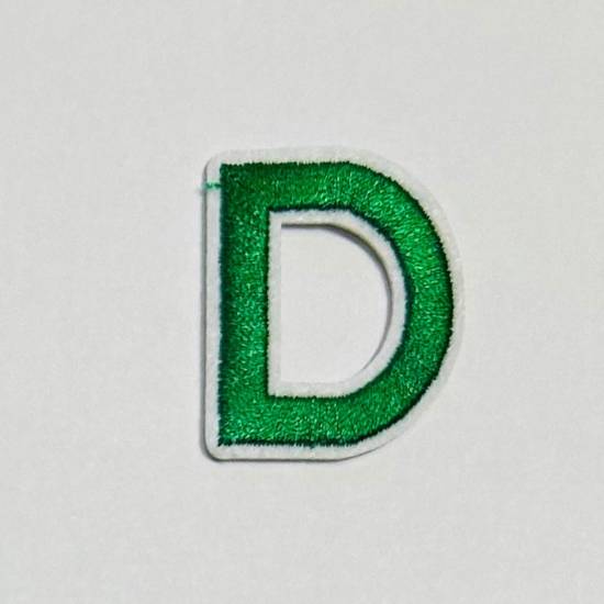 Patch it! | Design 107 | Letter: D | iron-on | 4x3,3 cm | green