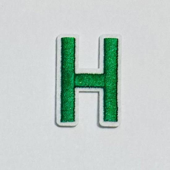 Patch it! | Design 107 | Letter: H | iron-on | 4x2,2 cm | green