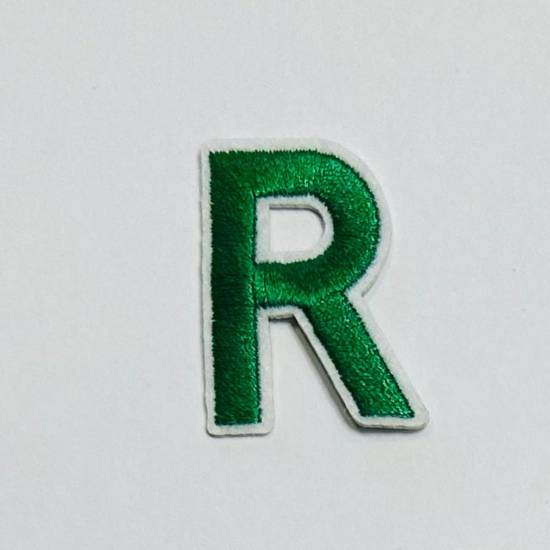Patch it! | Design 107 | Letter: R | iron-on | 4x3 cm | green