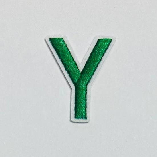 Patch it! | Design 107 | Letter: Y | iron-on | 4x3,2 cm | green
