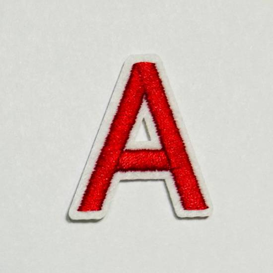 Patch it! | Design 108 | Letter: A | iron-on | 4x3,5 cm | red