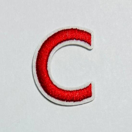 Patch it! | Design 108 | Letter: C | iron-on | 4x3 cm | red