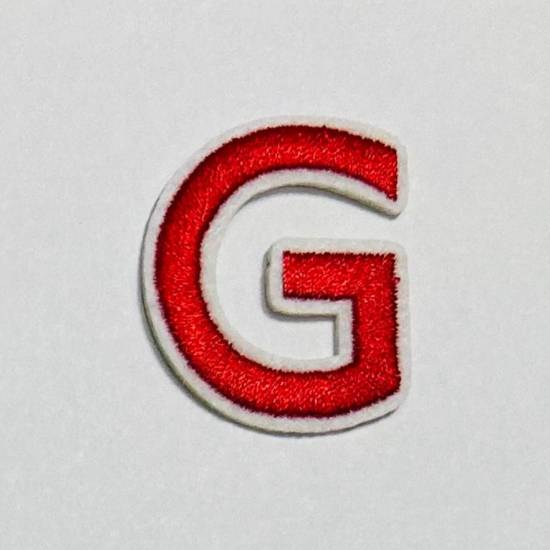 Patch it! | Design 108 | Letter: G | iron-on | 4x3,2 cm | red