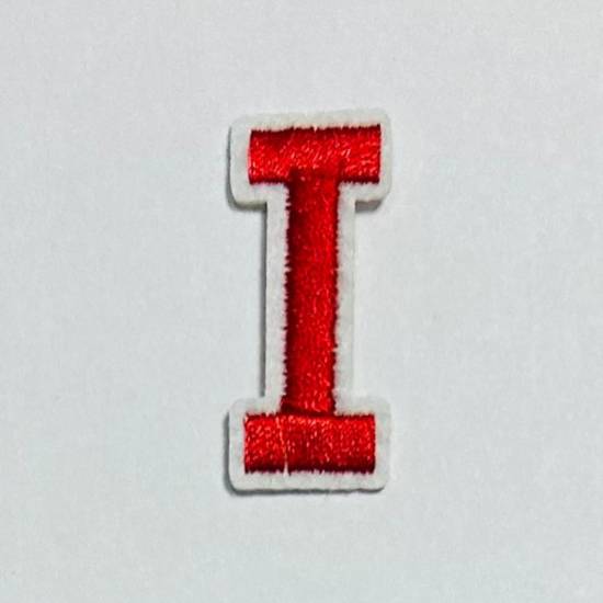 Patch it! | Design 108 | Letter: I | iron-on | 4x1,2 cm | red