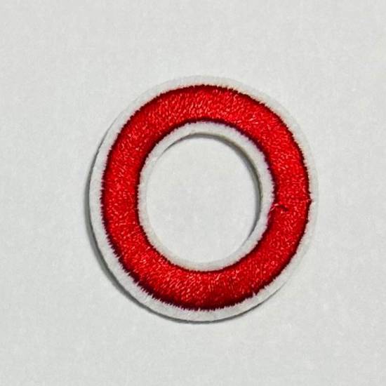 Patch it! | Design 108 | Letter: O | iron-on | 4x3,6 cm | red