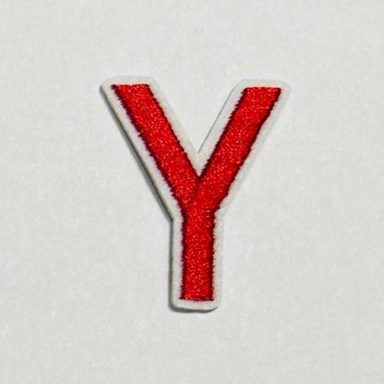 Patch it! | Design 108 | Letter: Y | iron-on | 4x3,2 cm | red