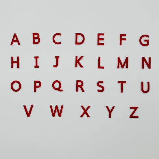 Patch it! | Design 108 | German Alphabet (26 letters) | iron-on | ca. 4x3cm | red