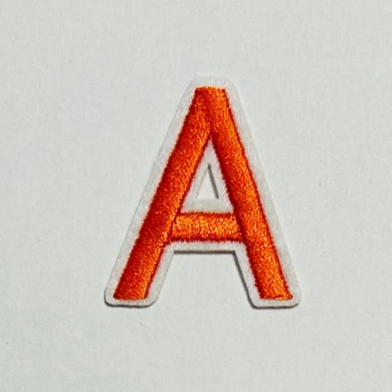 Patch it! | Design 109 | Buchstabe: A | aufbügelbar | 4x3,5 cm | orange