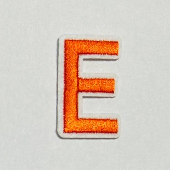 Patch it! | Design 109 | Letter: E | iron-on | 4x2,3 cm | orange