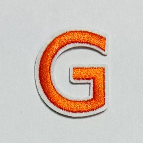 Patch it! | Design 109 | Letter: G | iron-on | 4x3,2 cm | orange