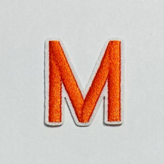Patch it! | Design 109 | Letter: M | iron-on | 4x3,5 cm | orange
