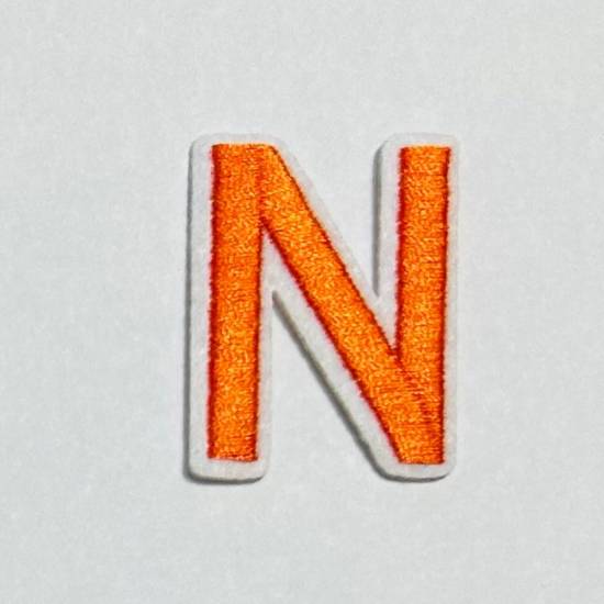 Patch it! | Design 109 | Letter: N | iron-on | 4x3 cm | orange