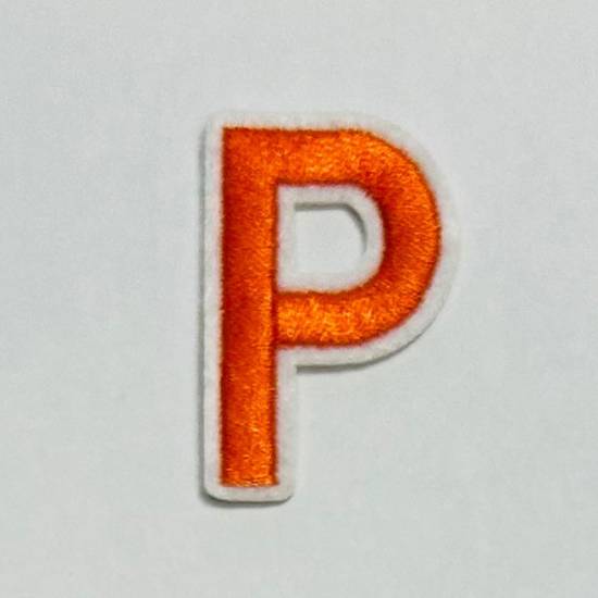 Patch it! | Design 109 | Letter: P | iron-on | 4x2,6 cm | orange
