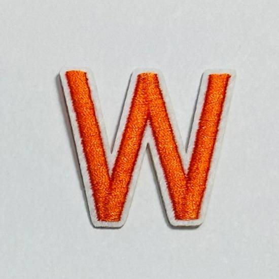 Patch it! | Design 109 | Letter: W | iron-on | 4x4,4 cm | orange