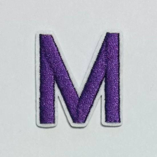 Patch it! | Design 110 | Letter: M | iron-on | 4x3,5 cm | lilac