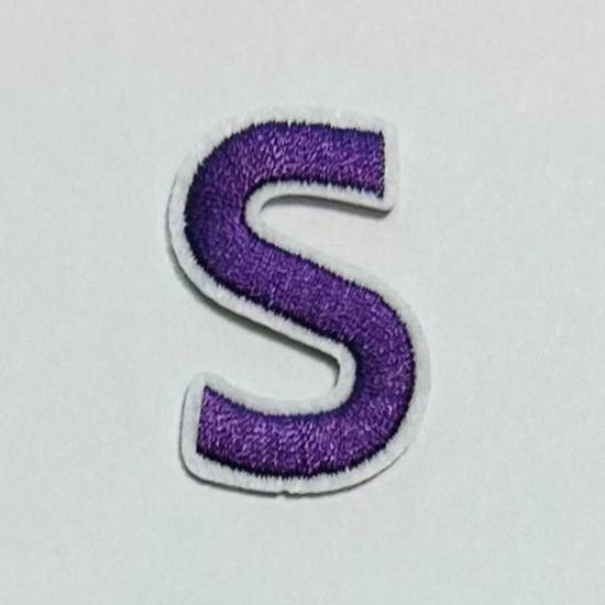 Patch it! | Design 110 | Letter: S | iron-on | 4x2,8 cm | lilac