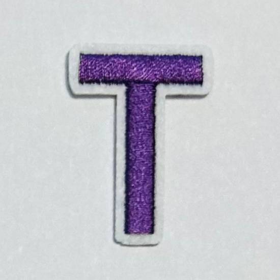 Patch it! | Design 110 | Letter: T | iron-on | 4x3 cm | lilac