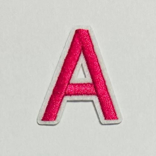 Patch it! | Design 111 | Letter: A | iron-on | 4x3,5 cm | bright pink