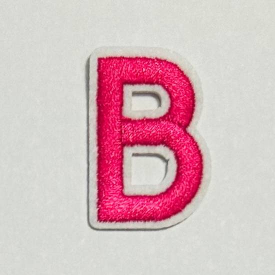 Patch it! | Design 111 | Letter: B | iron-on | 4x2,2 cm | bright pink