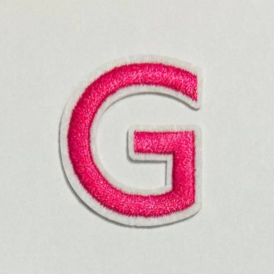 Patch it! | Design 111 | Letter: G | iron-on | 4x3,2 cm | bright pink