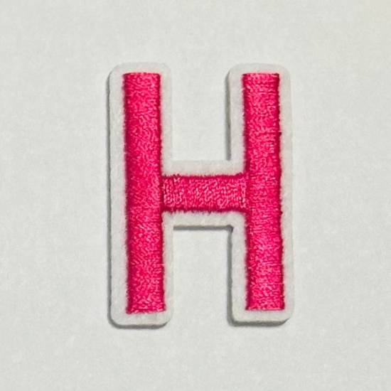 Patch it! | Design 111 | Letter: H | iron-on | 4x2,2 cm | bright pink