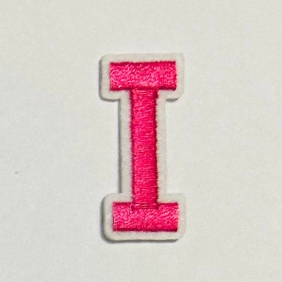 Patch it! | Design 111 | Letter: I | iron-on | 4x1,2 cm | bright pink