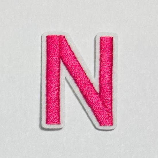 Patch it! | Design 111 | Letter: N | iron-on | 4x3 cm | bright pink