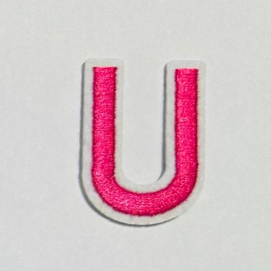 Patch it! | Design 111 | Letter: U | iron-on | 4x3 cm | bright pink