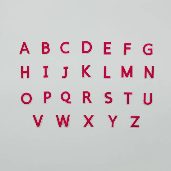 Patch it! | Design 111 | German Alphabet (26 letters) | iron-on | ca. 4x3cm | bright pink