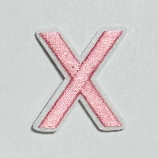 Patch it! | Design 112 | Letter: X | iron-on | 4x3,5 cm | pink