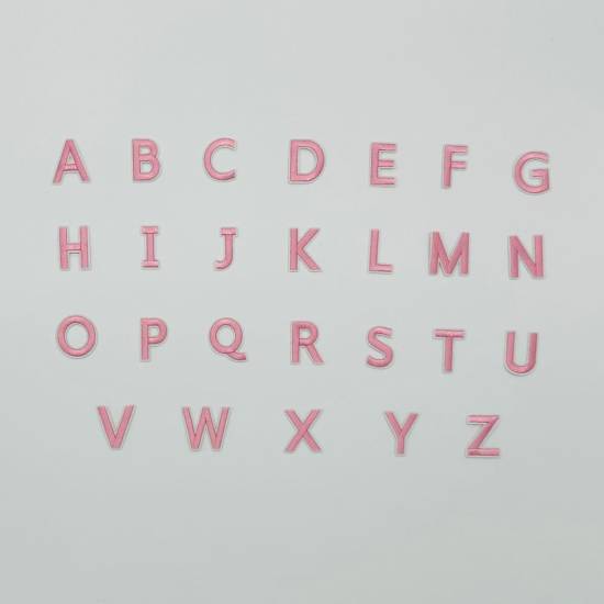 Patch it! | Design 112 | German Alphabet (26 letters) | iron-on | ca. 4x3cm | pink