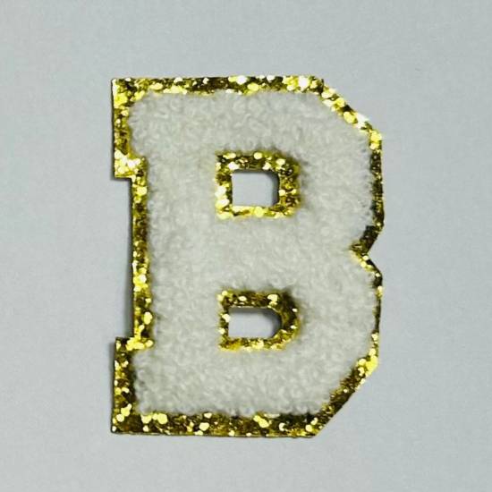 Patch it! | Design 113 | Letter: B | iron-on | 6x4,3 cm | white