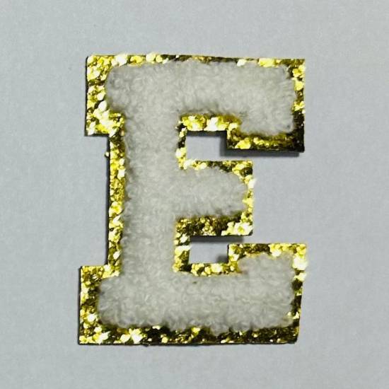 Patch it! | Design 113 | Letter: E | iron-on | 6x4,3 cm | white