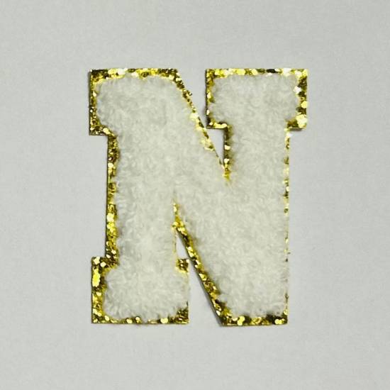 Patch it! | Design 113 | Letter: N | iron-on | 6x5 cm | white