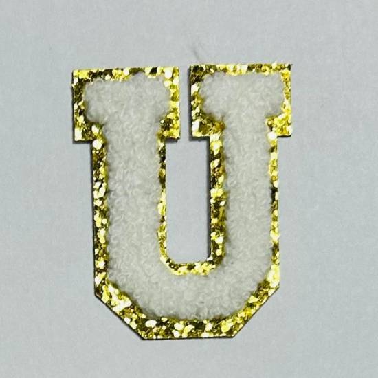 Patch it! | Design 113 | Letter: U | iron-on | 6x4,8 cm | white