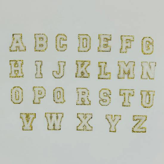 Patch it! | Design 113 | German Alphabet (26 letters) | iron-on | ca. 6x4,5cm | white